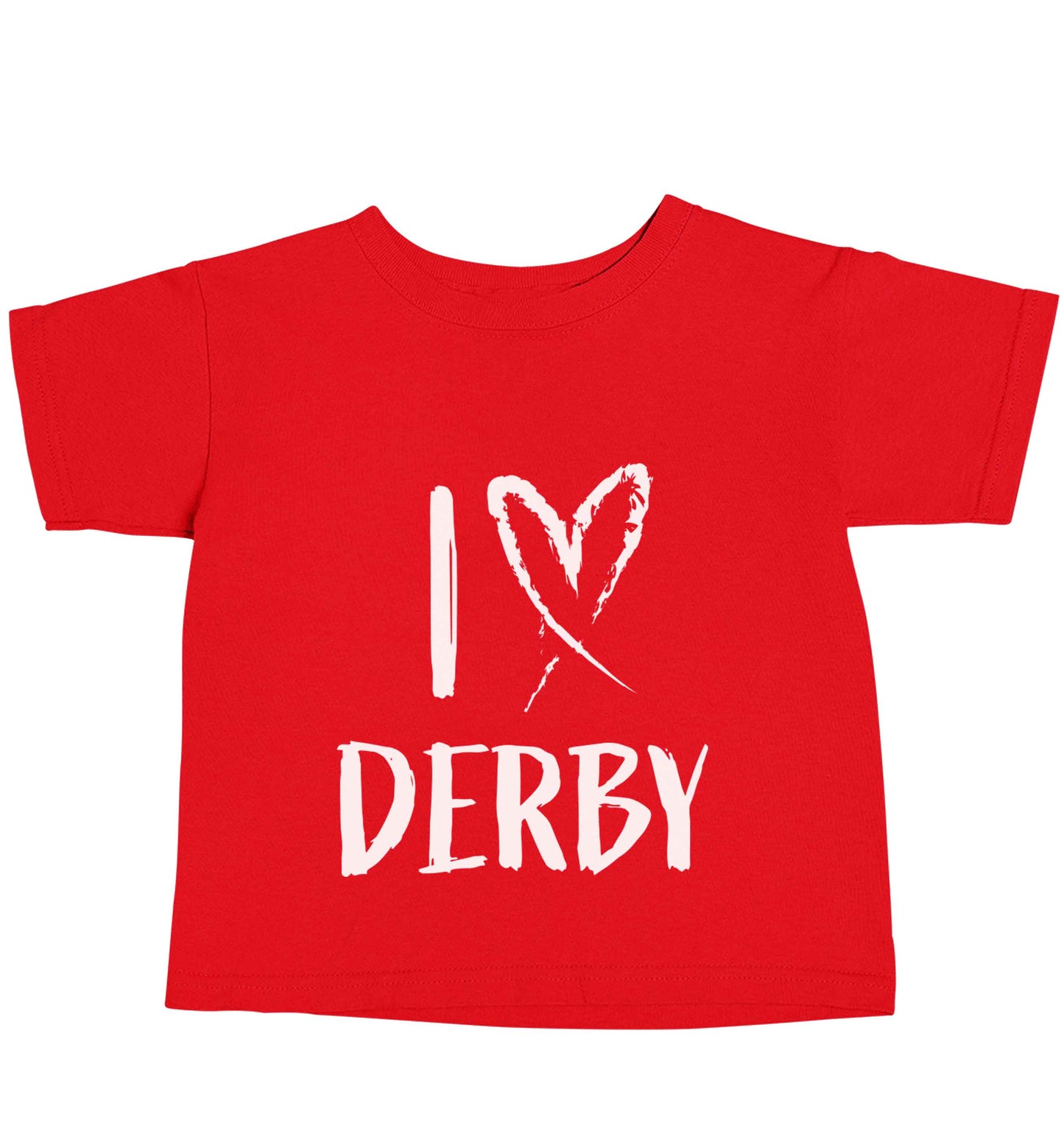 I love Derby red baby toddler Tshirt 2 Years