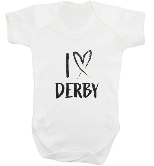 I love Derby baby vest white 18-24 months