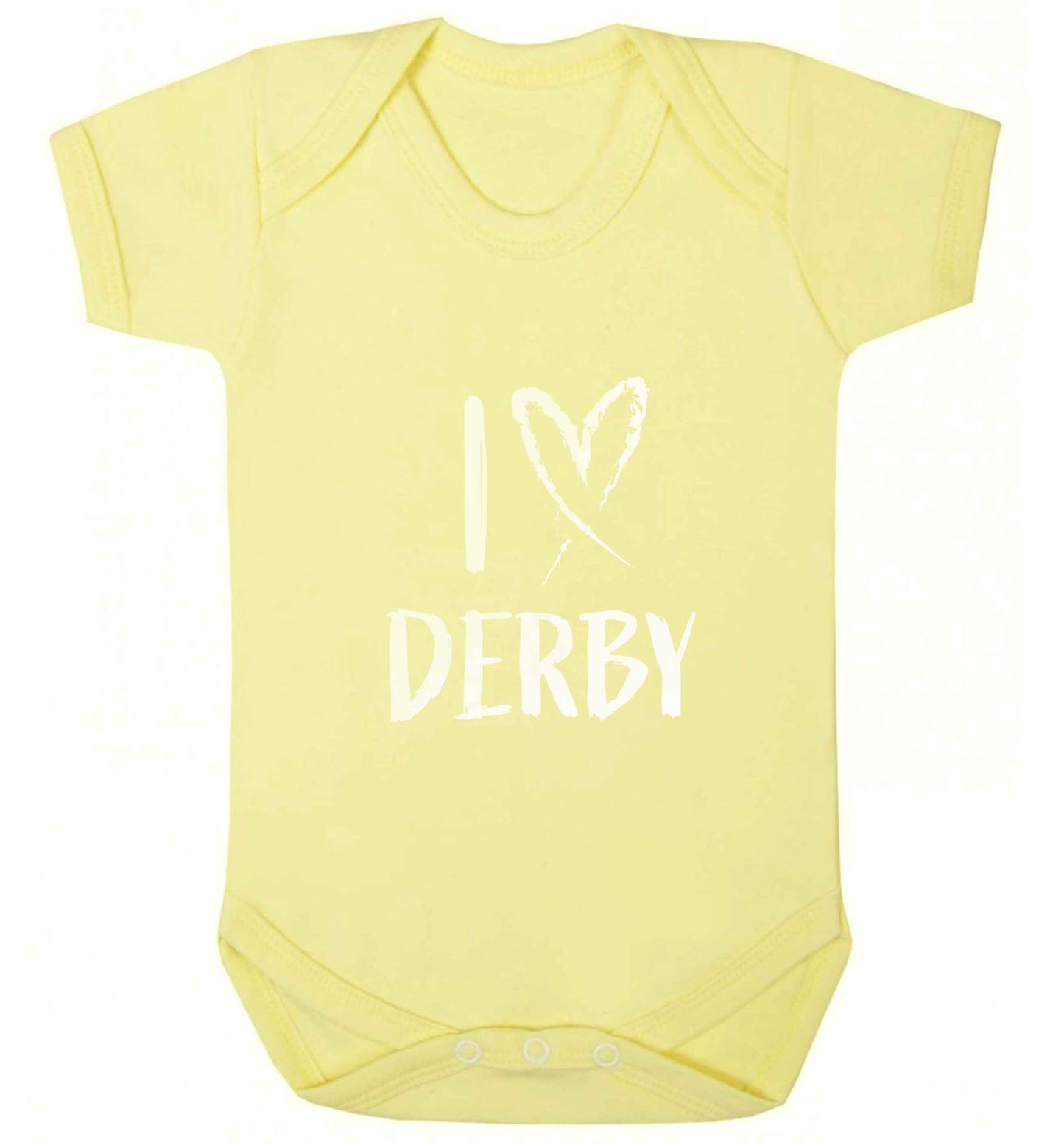 I love Derby baby vest pale yellow 18-24 months