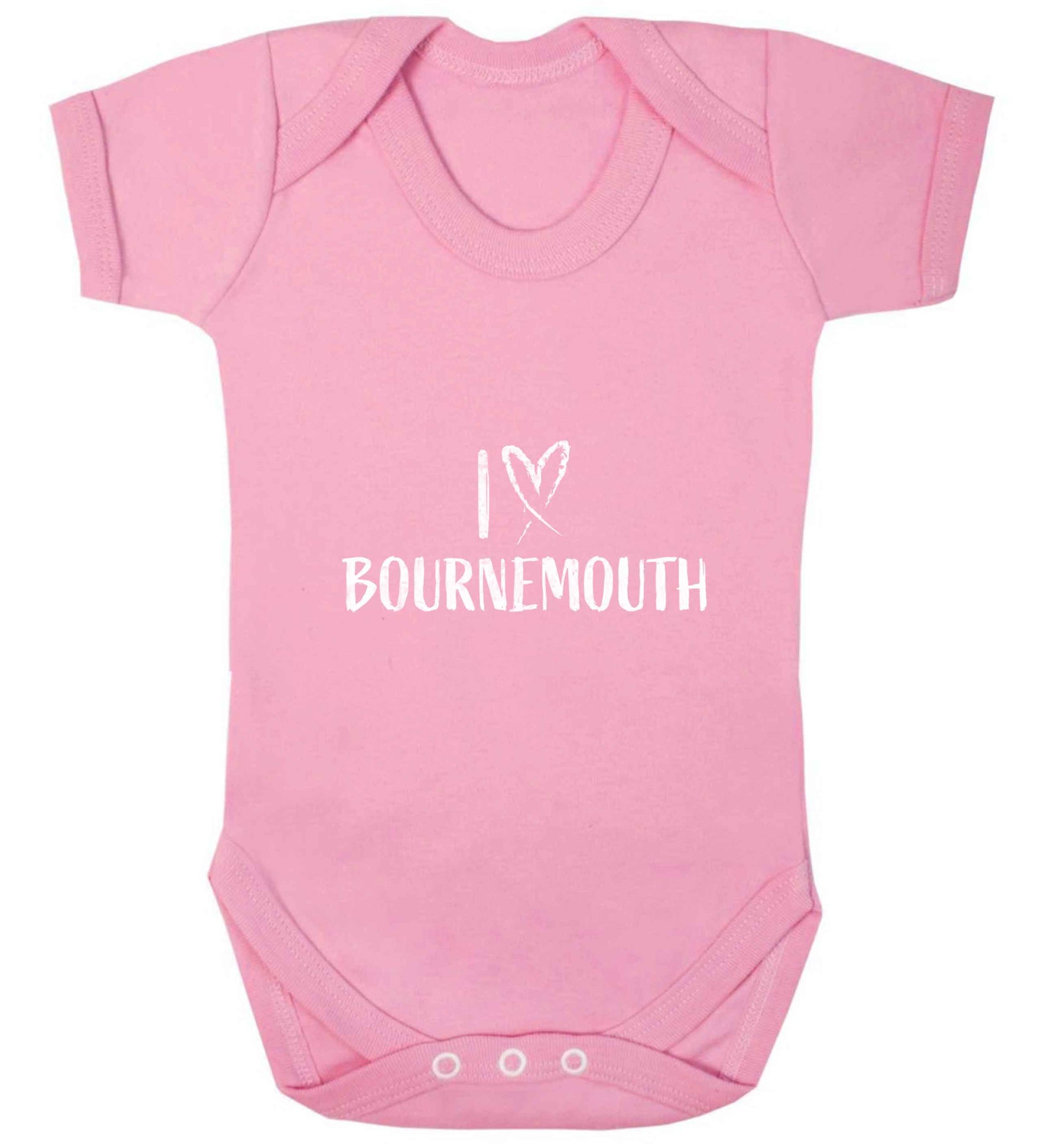 I love Bournemouth baby vest pale pink 18-24 months