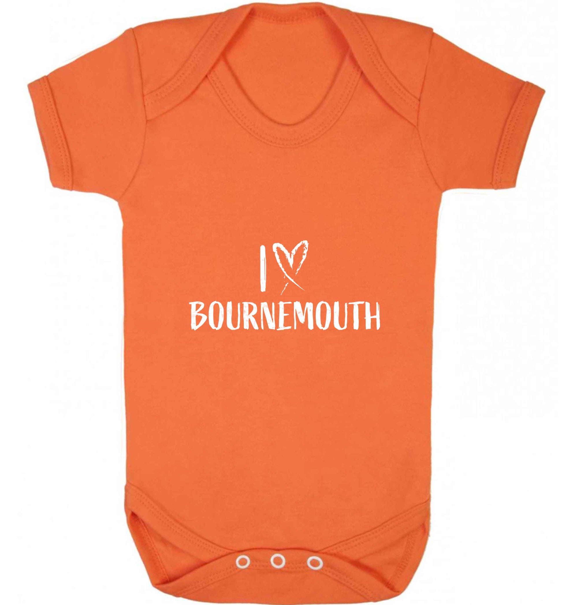 I love Bournemouth baby vest orange 18-24 months