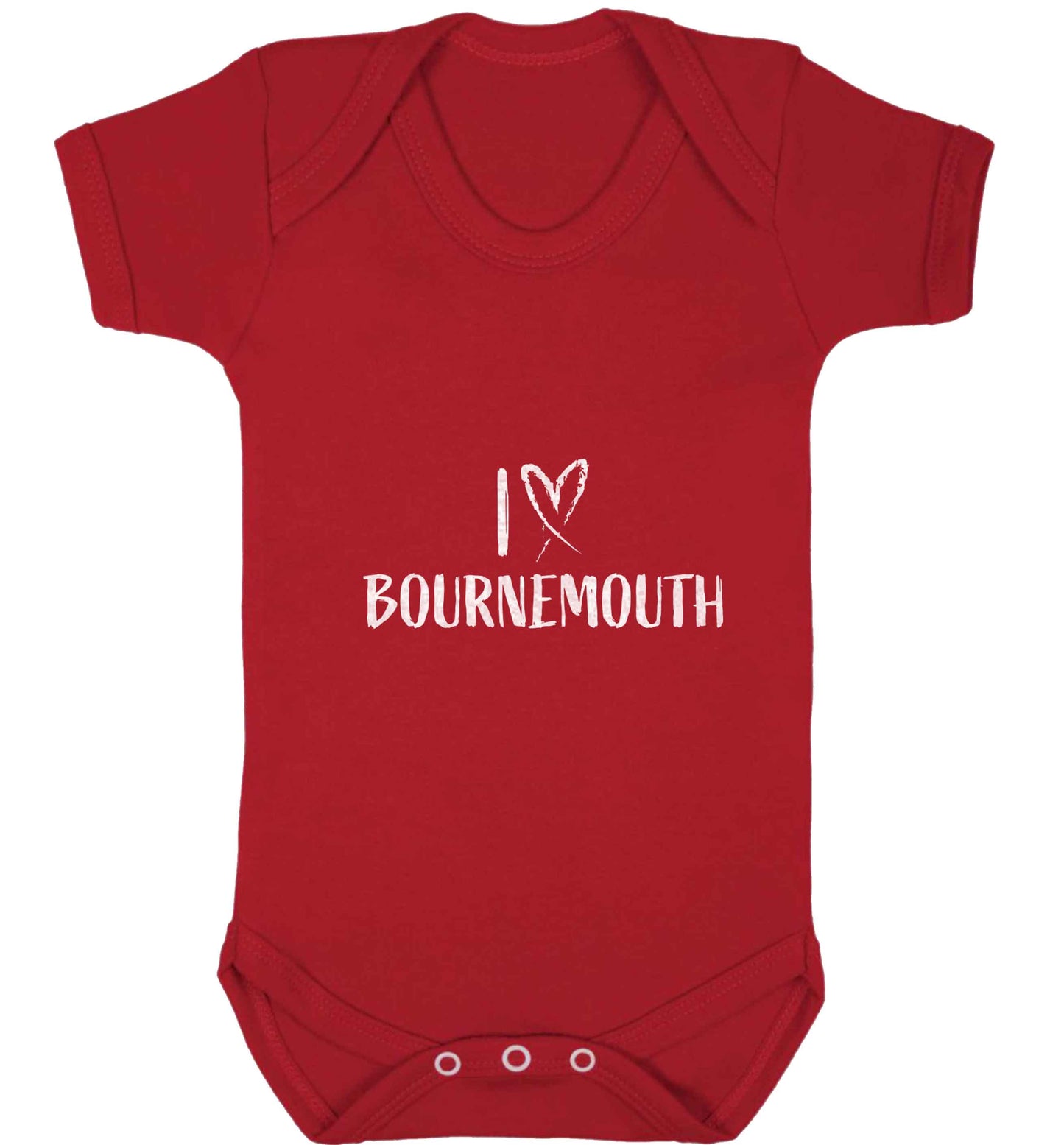 I love Bournemouth baby vest red 18-24 months