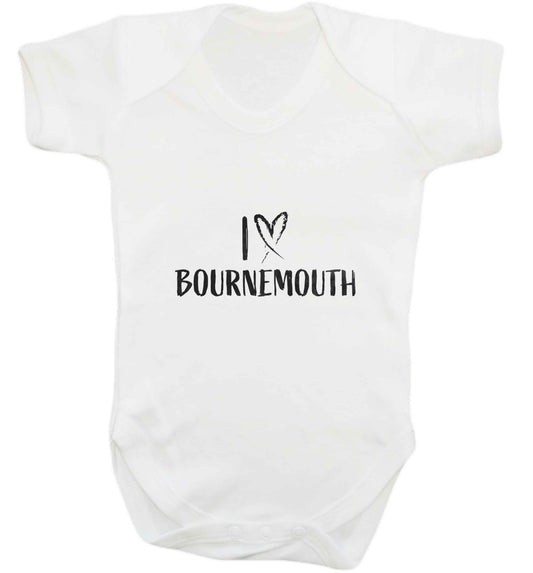 I love Bournemouth baby vest white 18-24 months