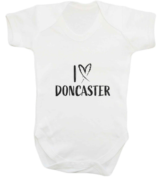 I love Doncaster baby vest white 18-24 months