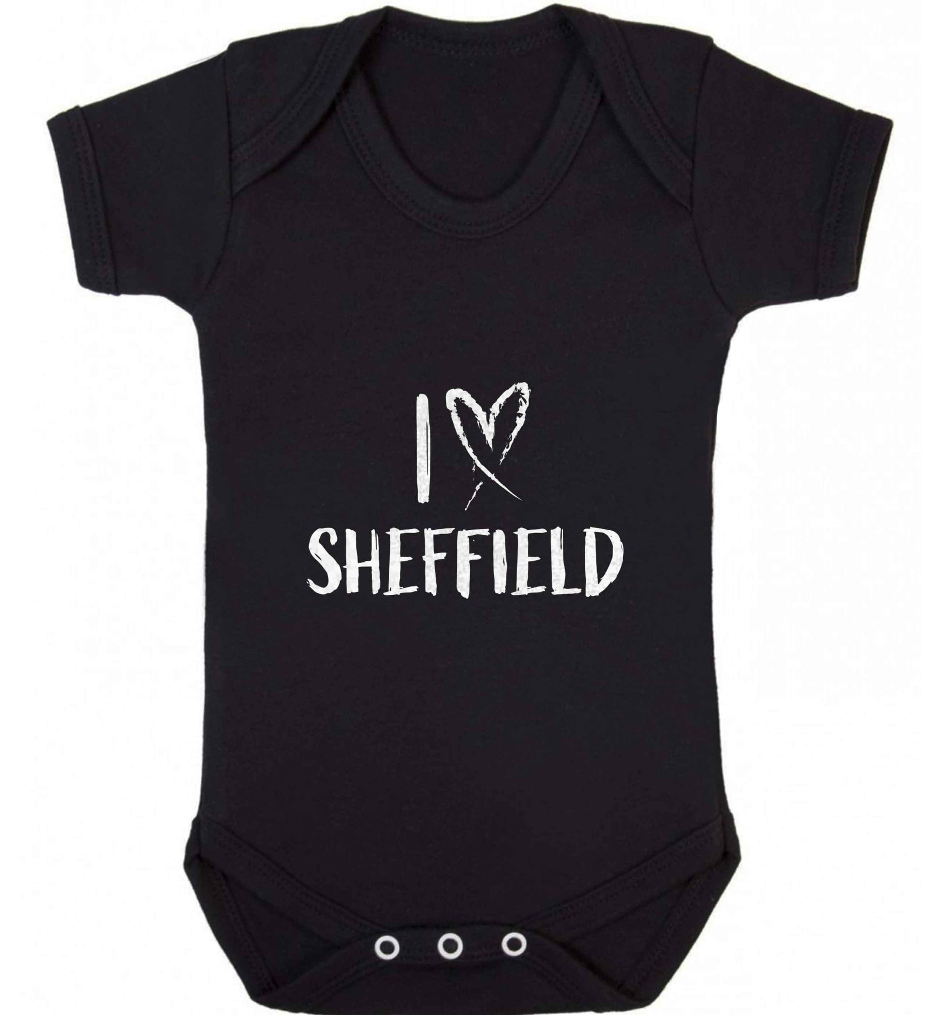 I love Sheffield baby vest black 18-24 months