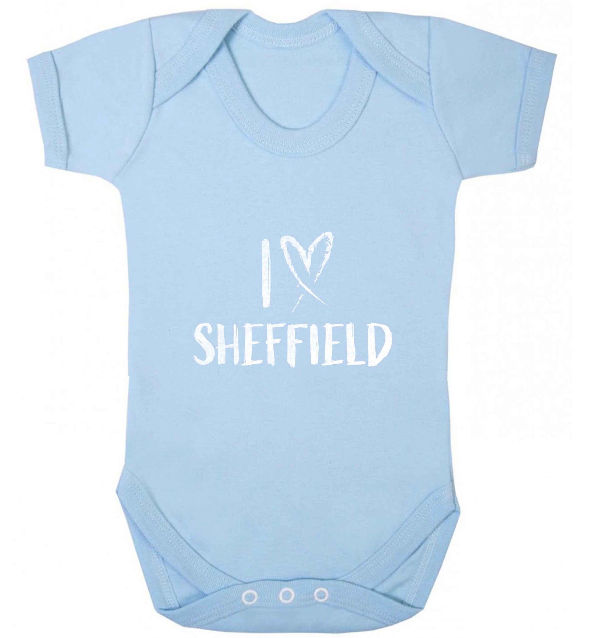 I love Sheffield baby vest pale blue 18-24 months