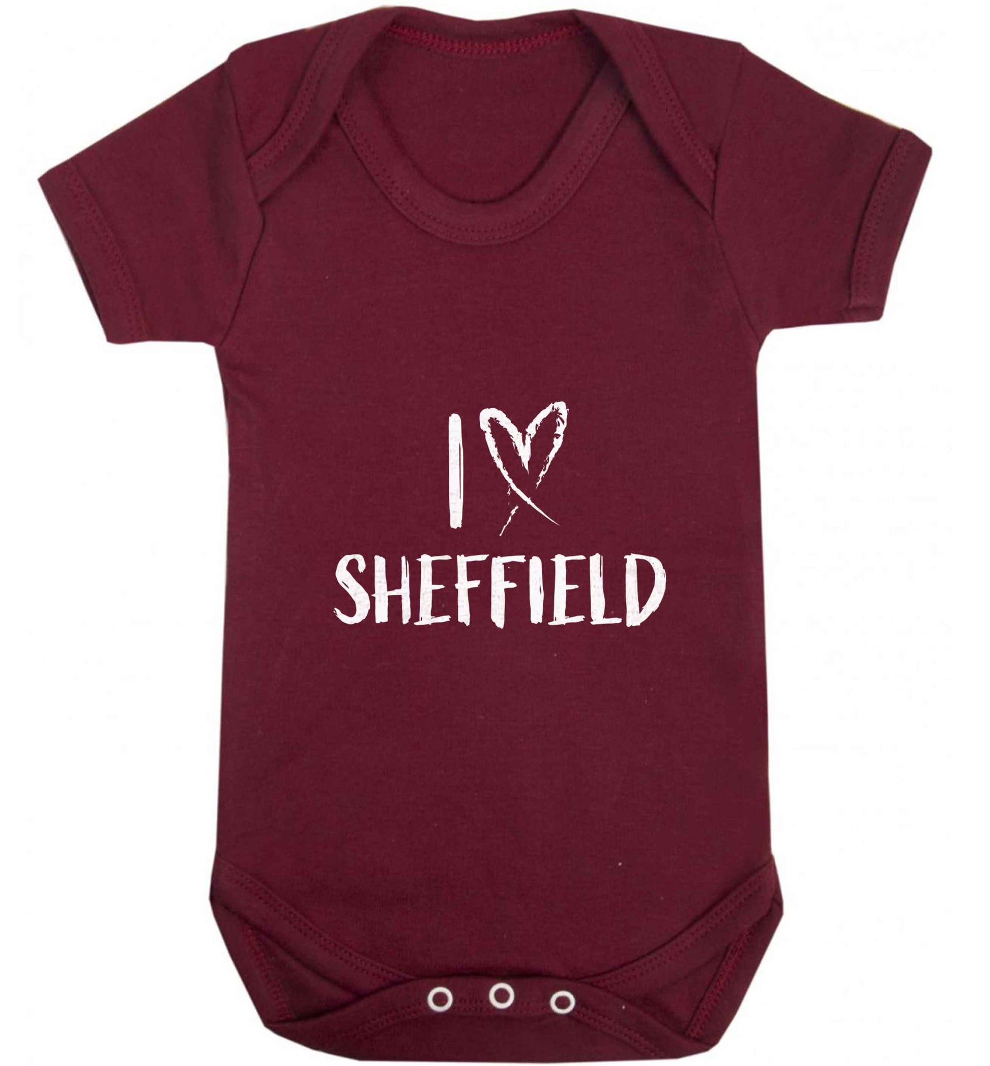I love Sheffield baby vest maroon 18-24 months