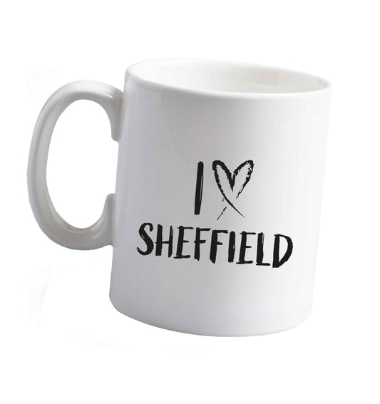 10 oz I love Sheffield ceramic mug right handed