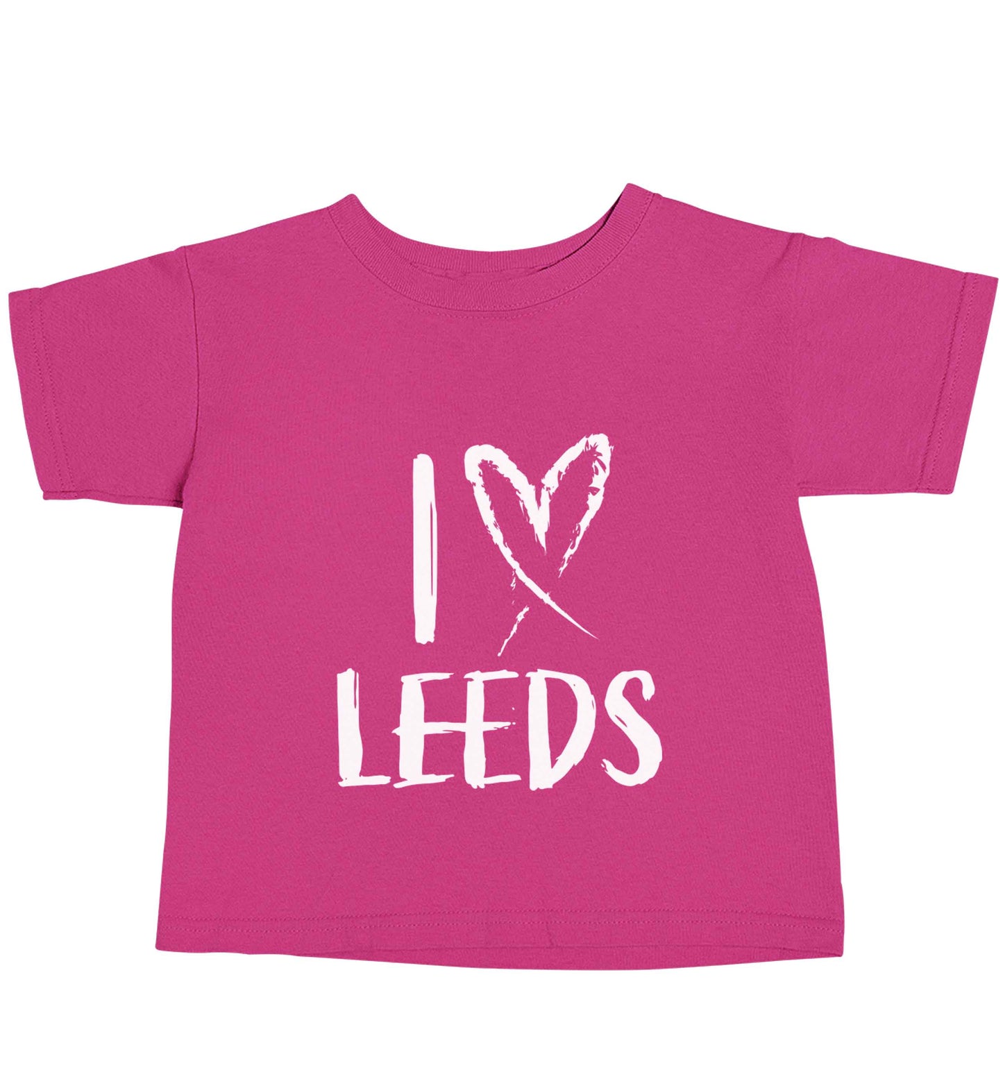 I love Leeds pink baby toddler Tshirt 2 Years