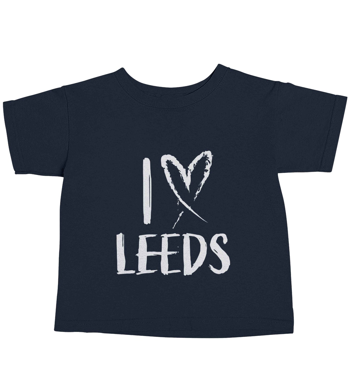 I love Leeds navy baby toddler Tshirt 2 Years