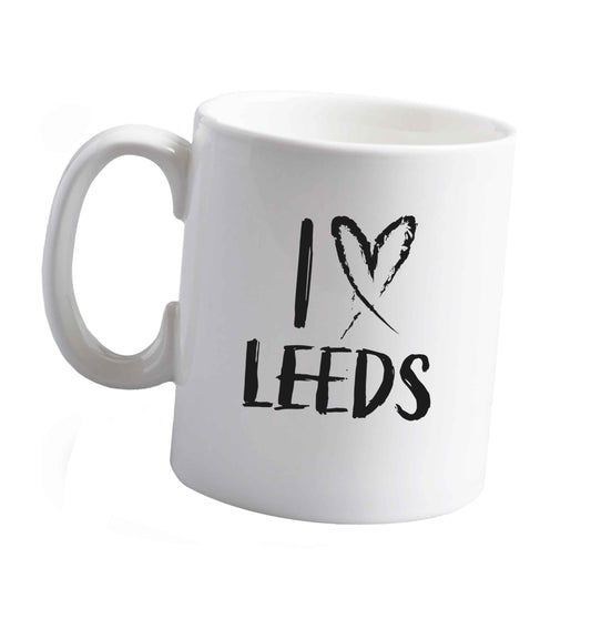 10 oz I love Leeds ceramic mug right handed