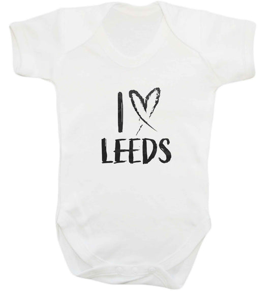 I love Leeds baby vest white 18-24 months