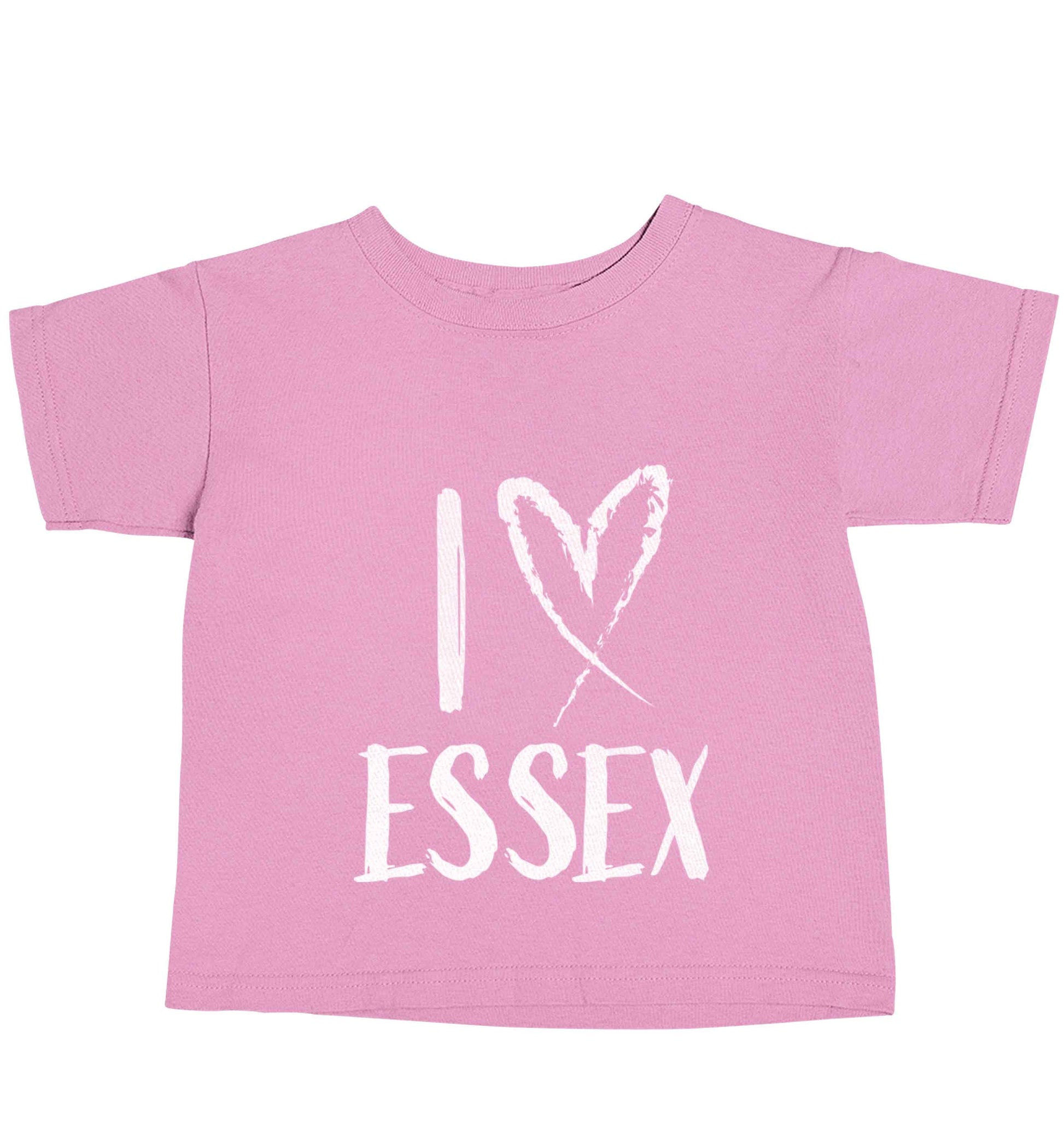 I love Essex light pink baby toddler Tshirt 2 Years