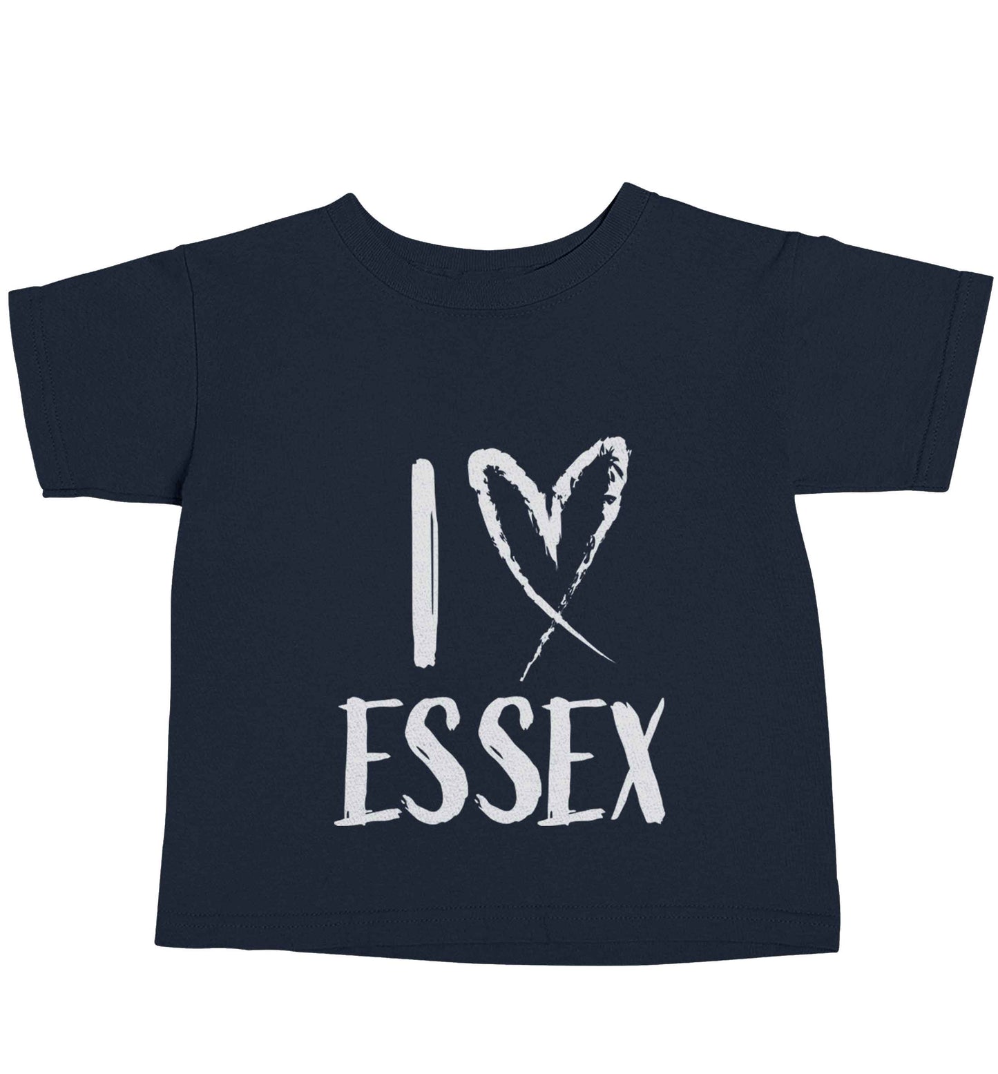 I love Essex navy baby toddler Tshirt 2 Years