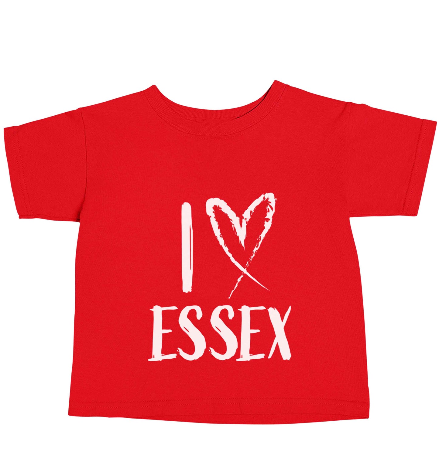 I love Essex red baby toddler Tshirt 2 Years