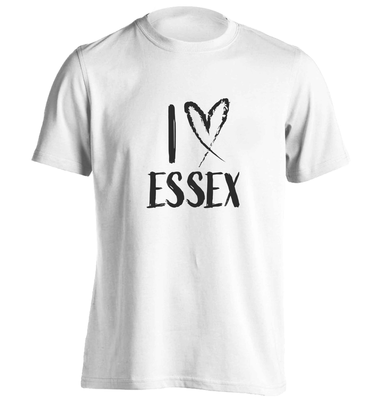I love Essex adults unisex white Tshirt 2XL