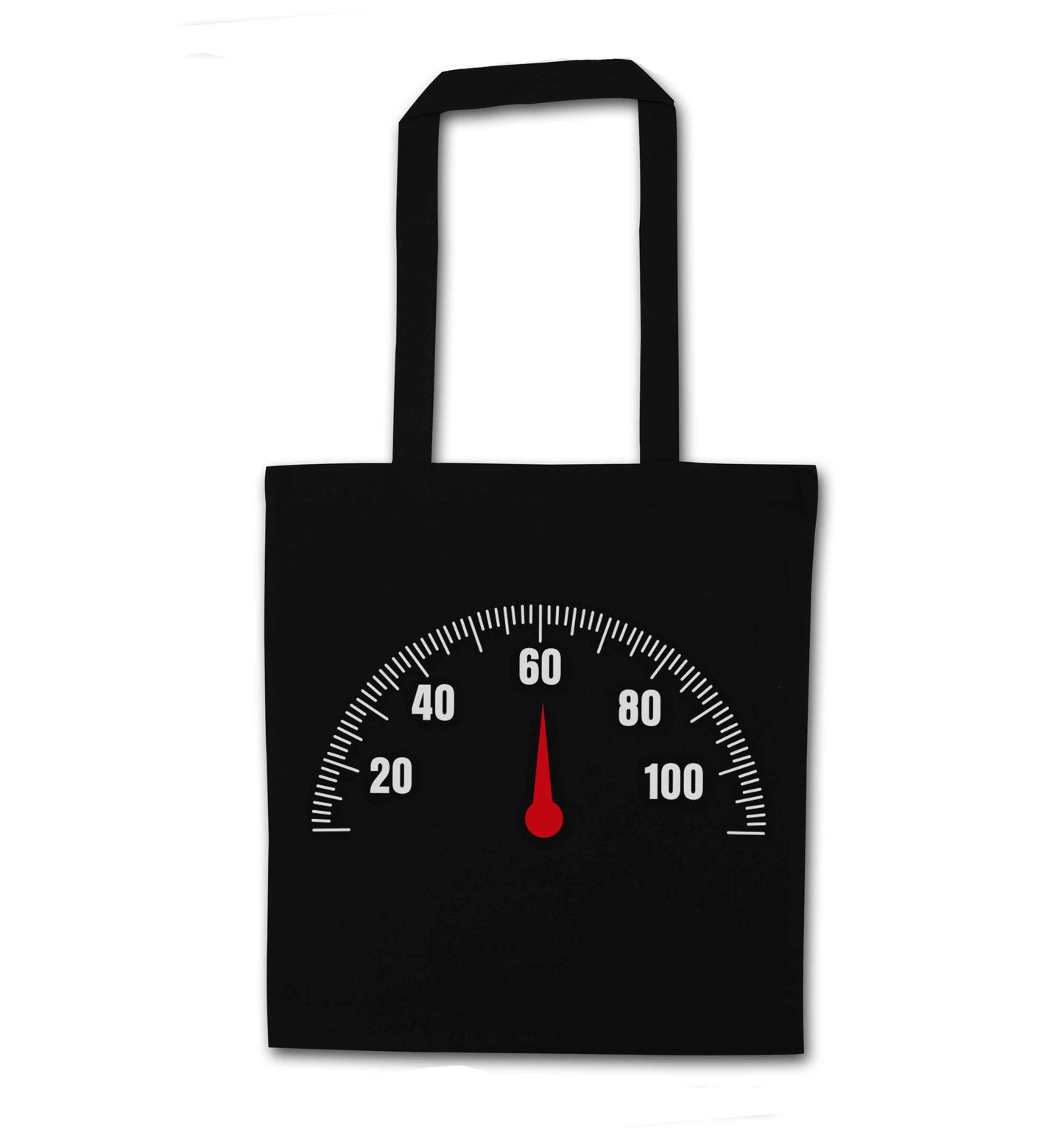 60th Birthday speedial black tote bag