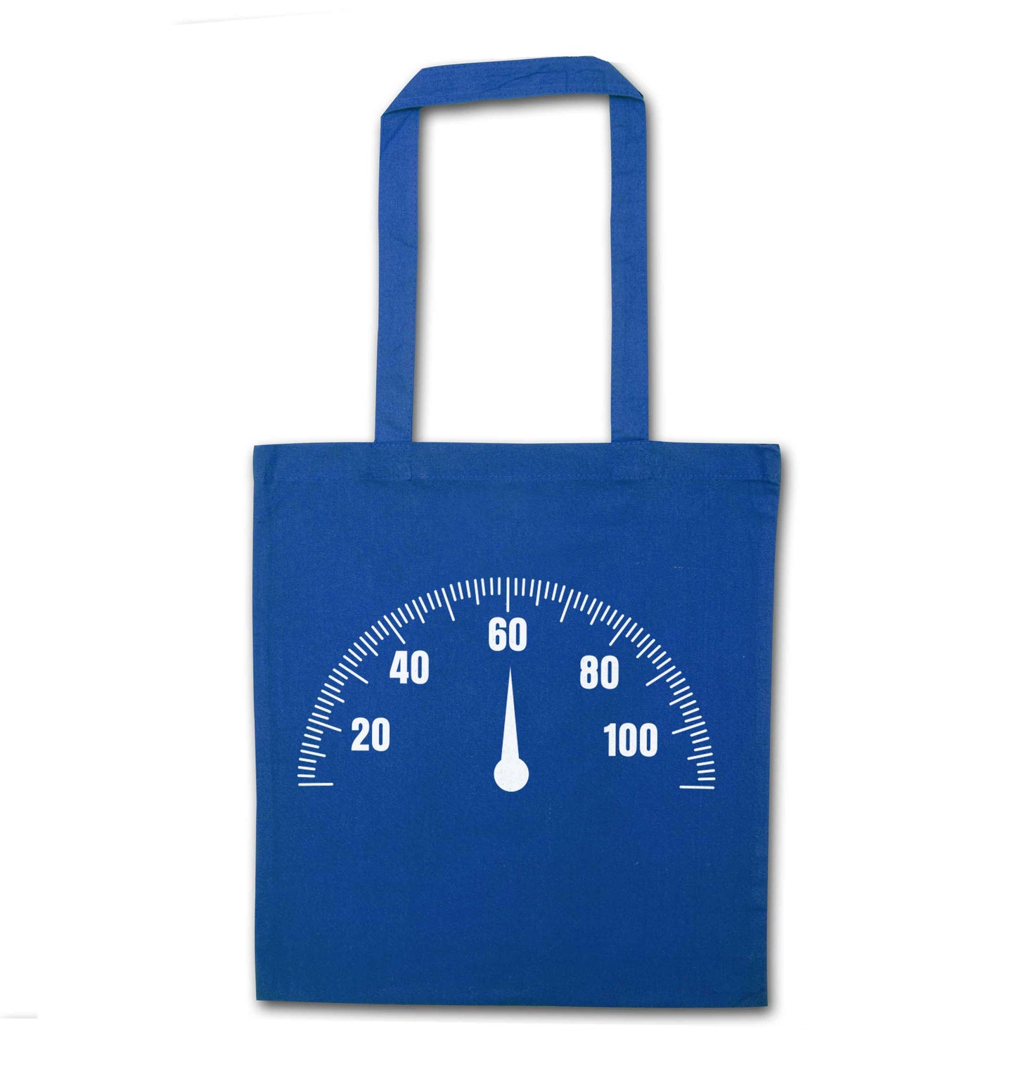 Speed dial 60 blue tote bag