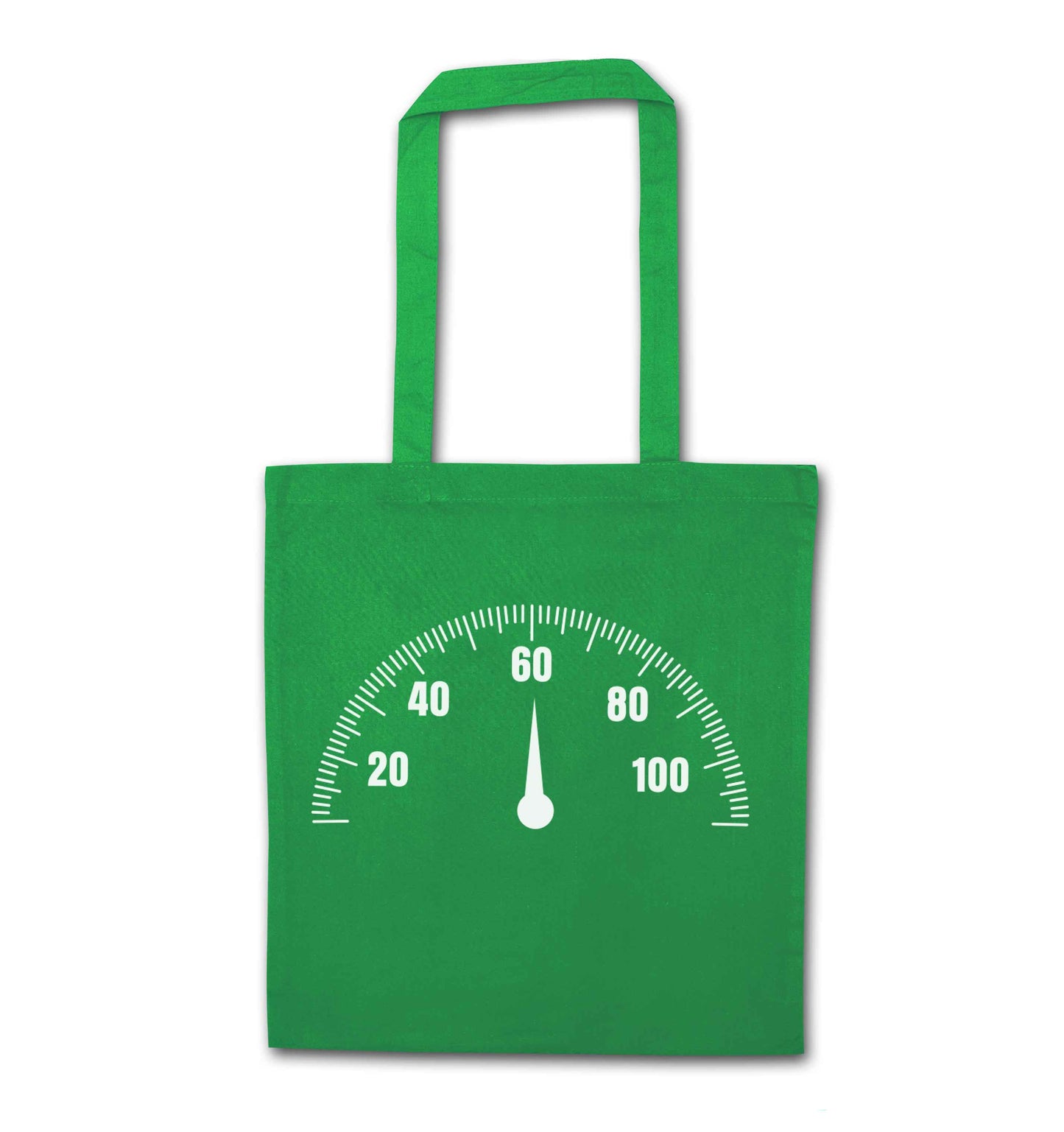 Speed dial 60 green tote bag