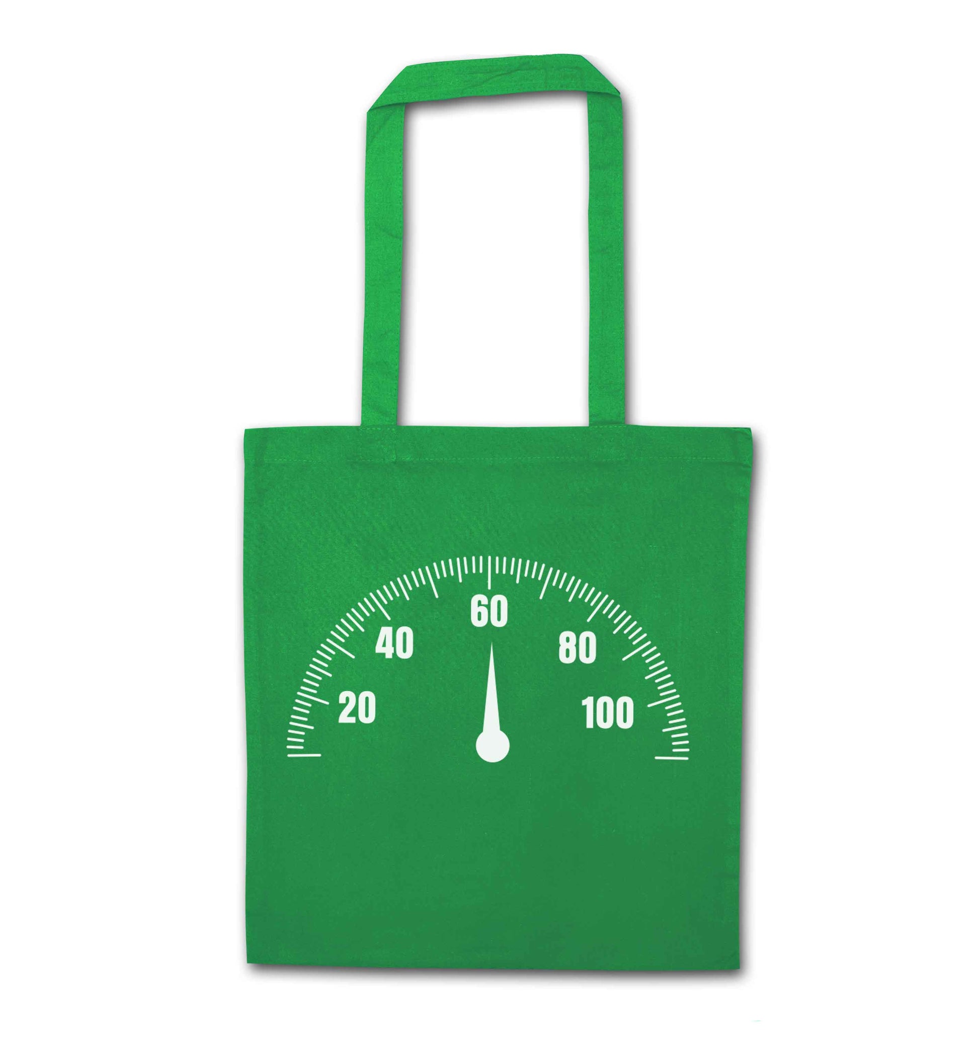 60th Birthday speedial green tote bag