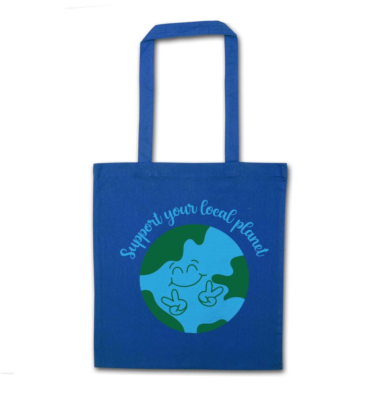 Support your local planet blue tote bag