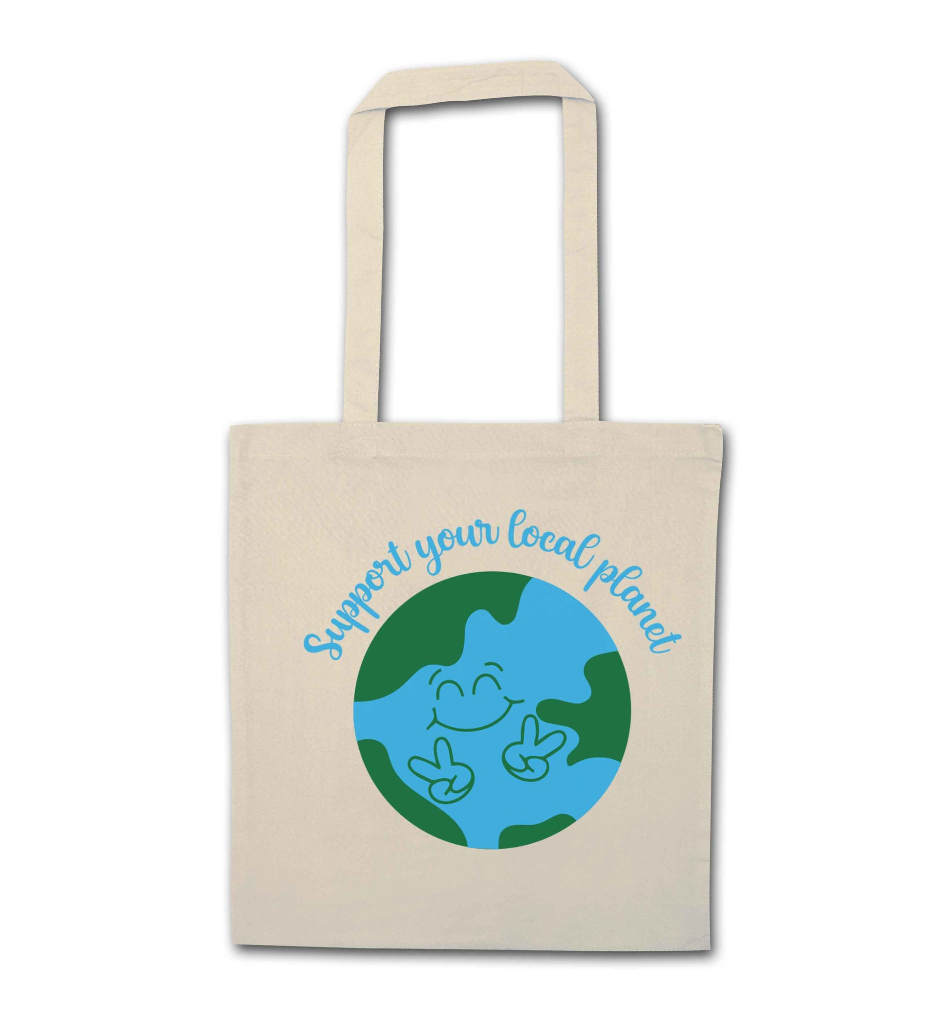 Support your local planet natural tote bag