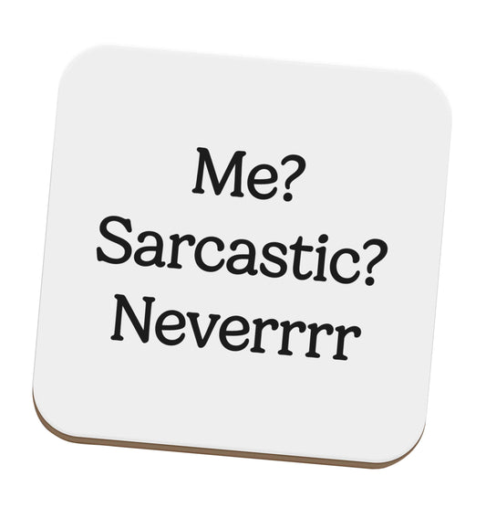 Me? sarcastic? never set of four coasters