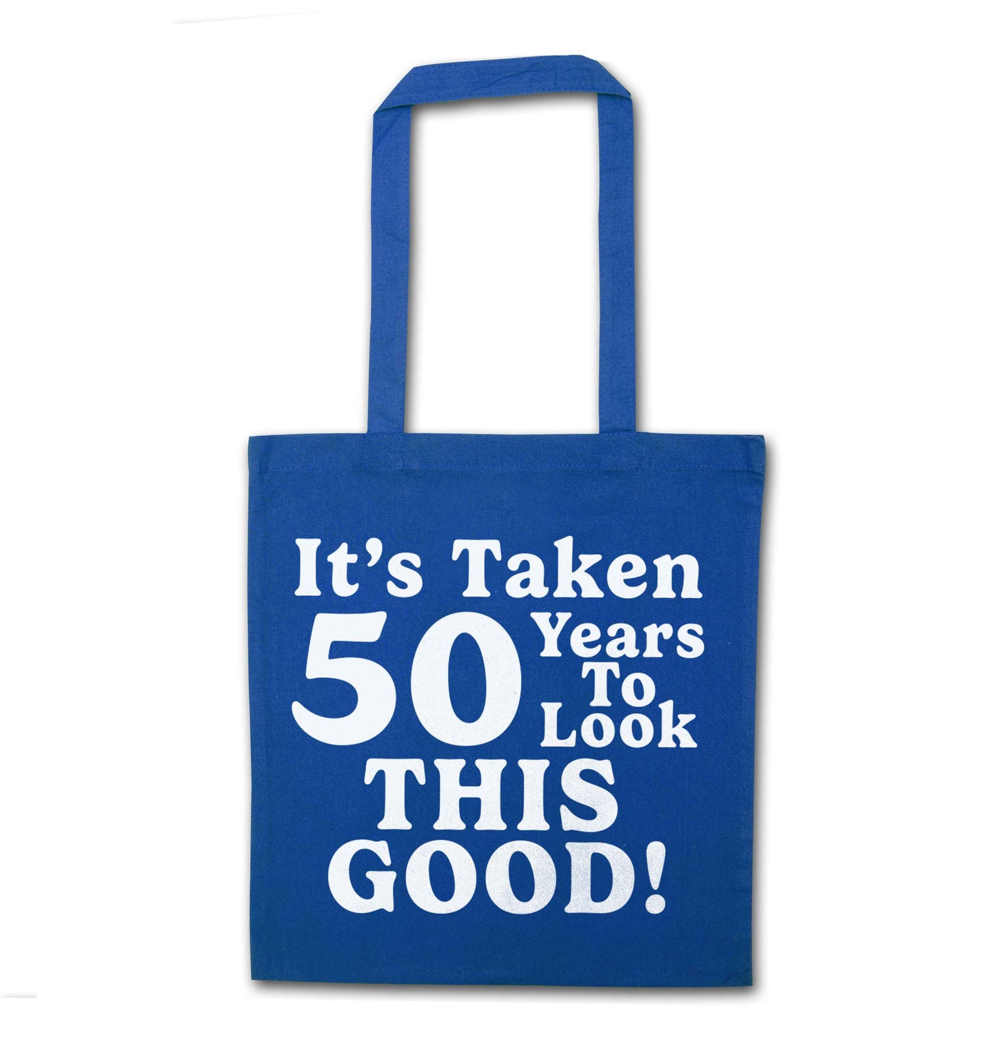 It's taken 50 years to look this good! blue tote bag