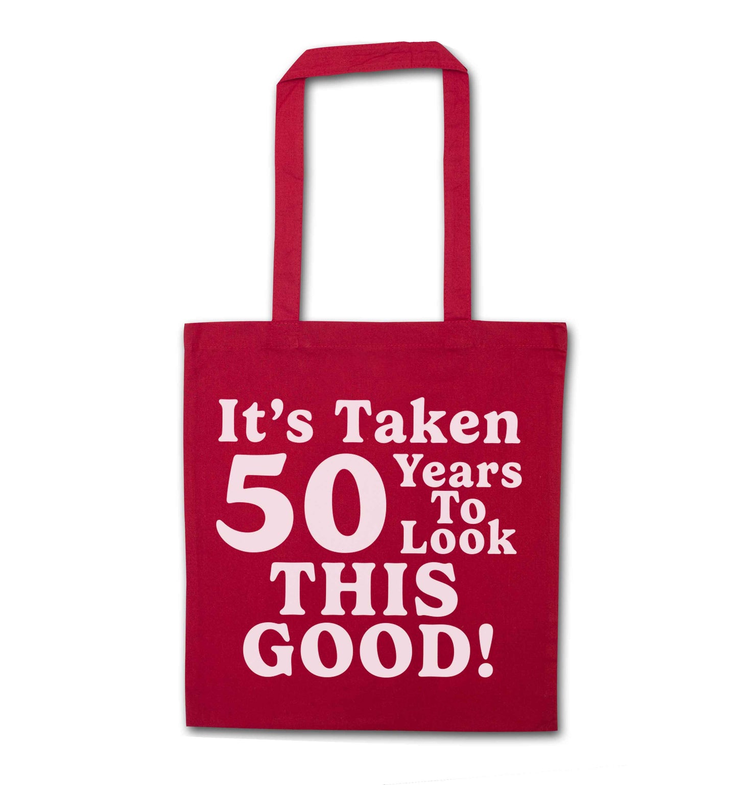 It's taken 50 years to look this good! red tote bag