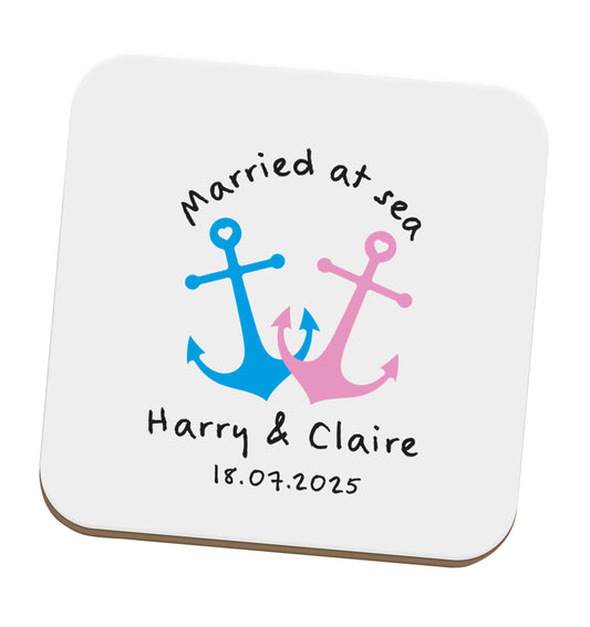 Personalised anniversary cruise set of four coasters