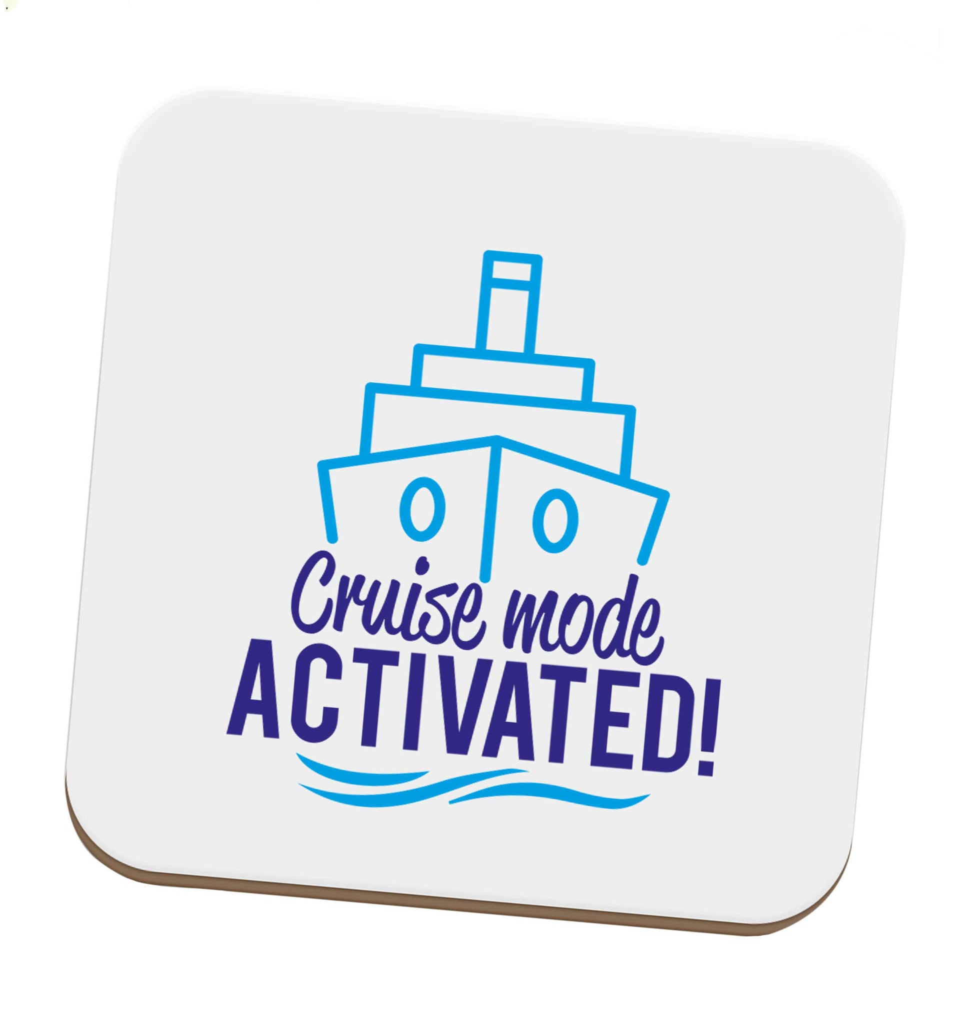 Cruise mode activated set of four coasters