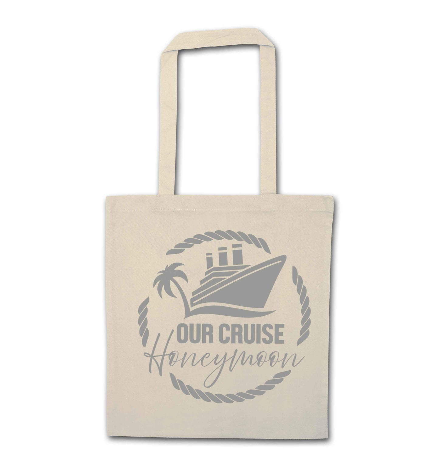 Our cruise honeymoon natural tote bag
