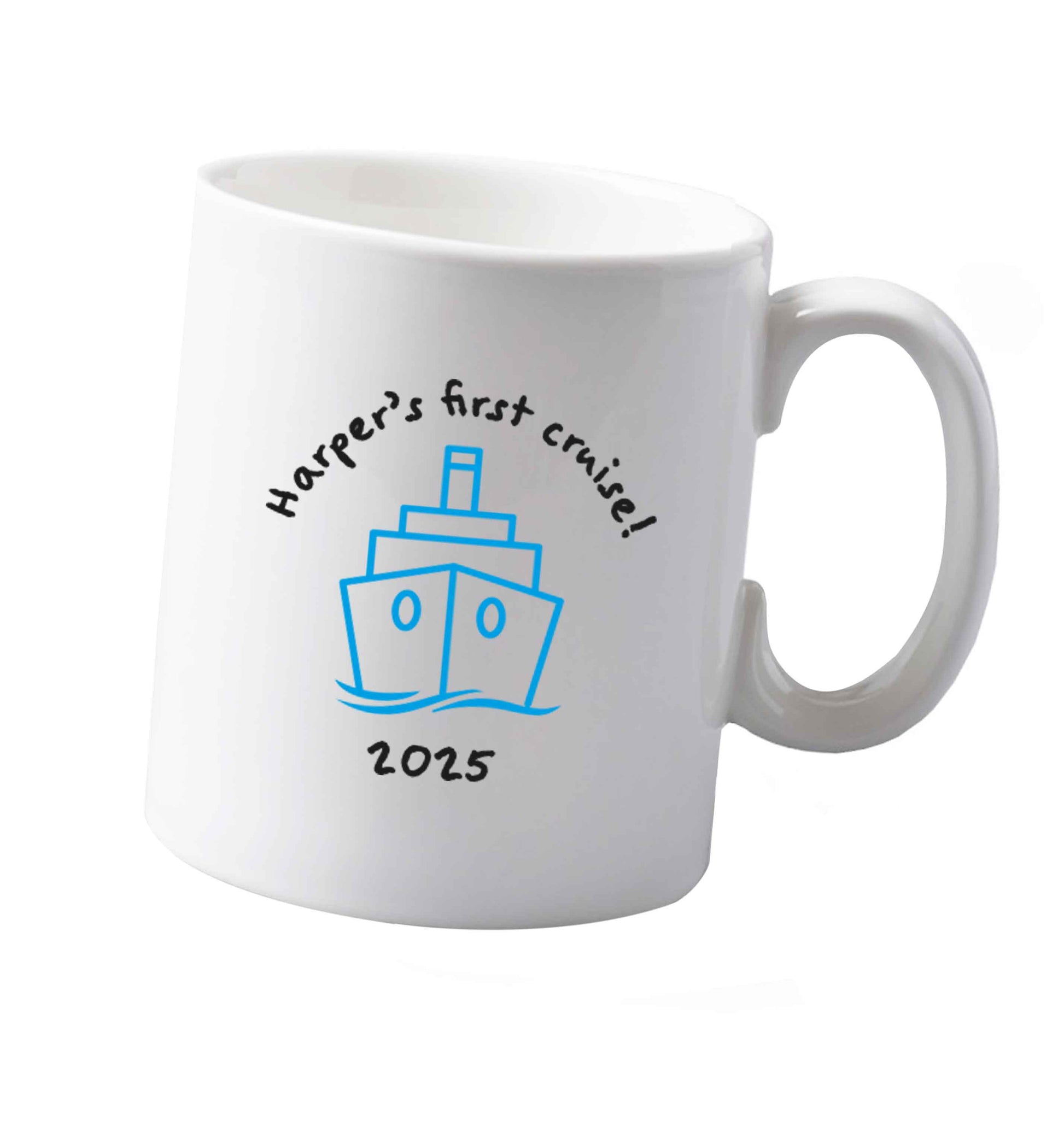 10 oz Personalised first cruise ceramic mug both sides