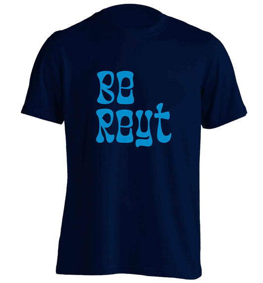 Be reyt adults unisex navy Tshirt 2XL