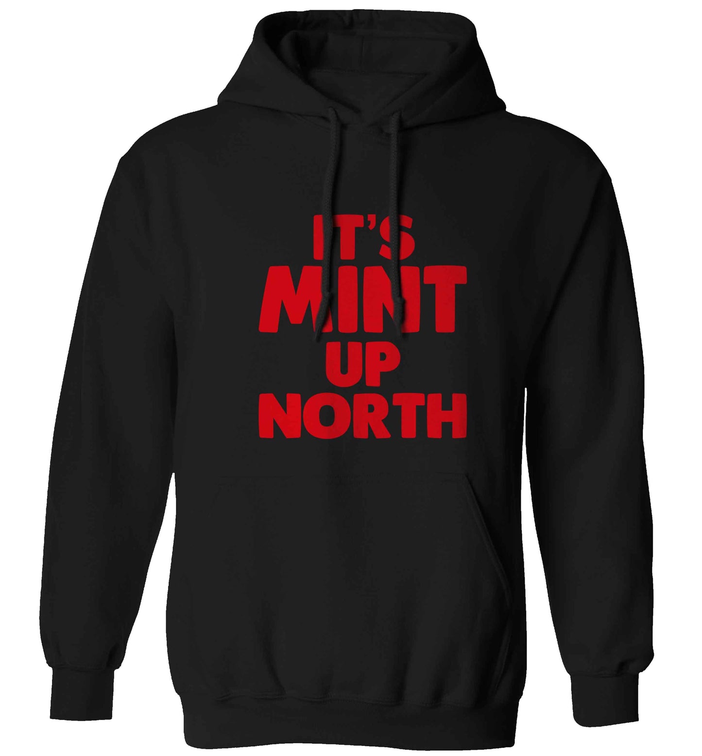 It's mint up North adults unisex black hoodie 2XL
