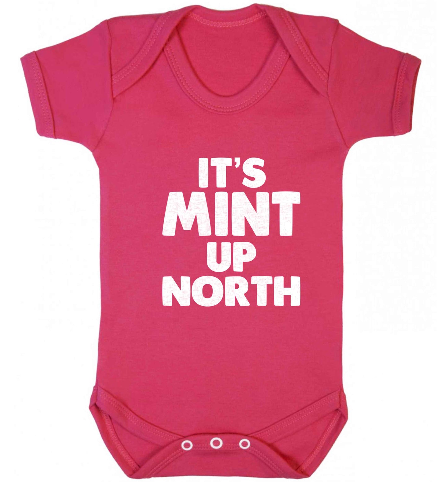 It's mint up North baby vest dark pink 18-24 months