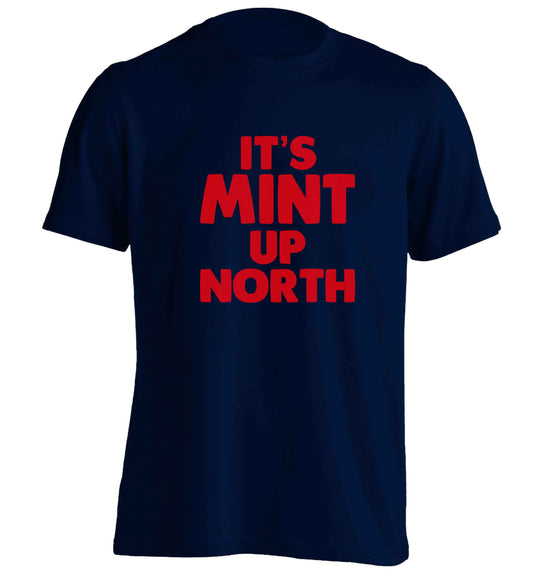 It's mint up North adults unisex navy Tshirt 2XL