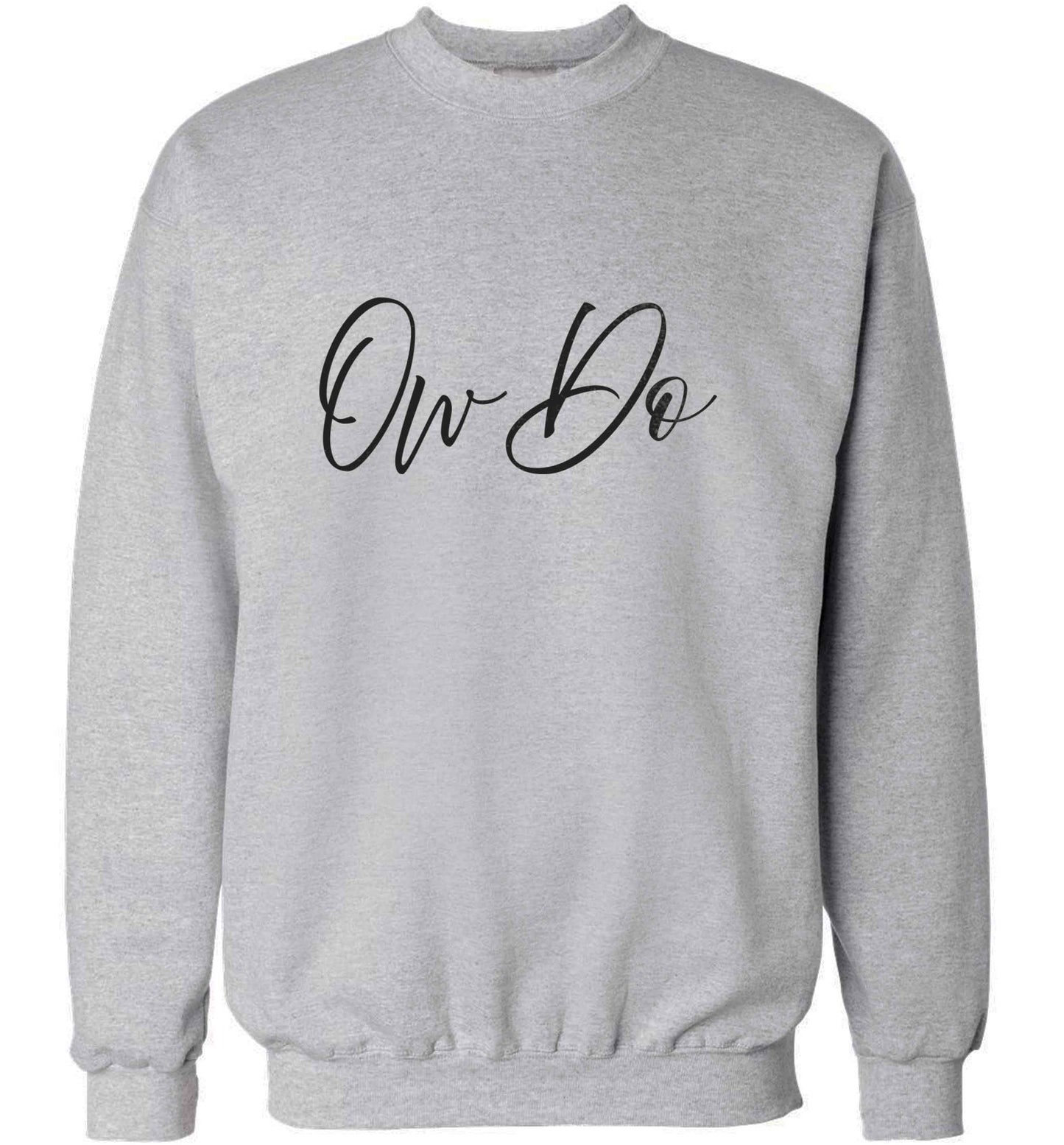 Ow do adult's unisex grey sweater 2XL