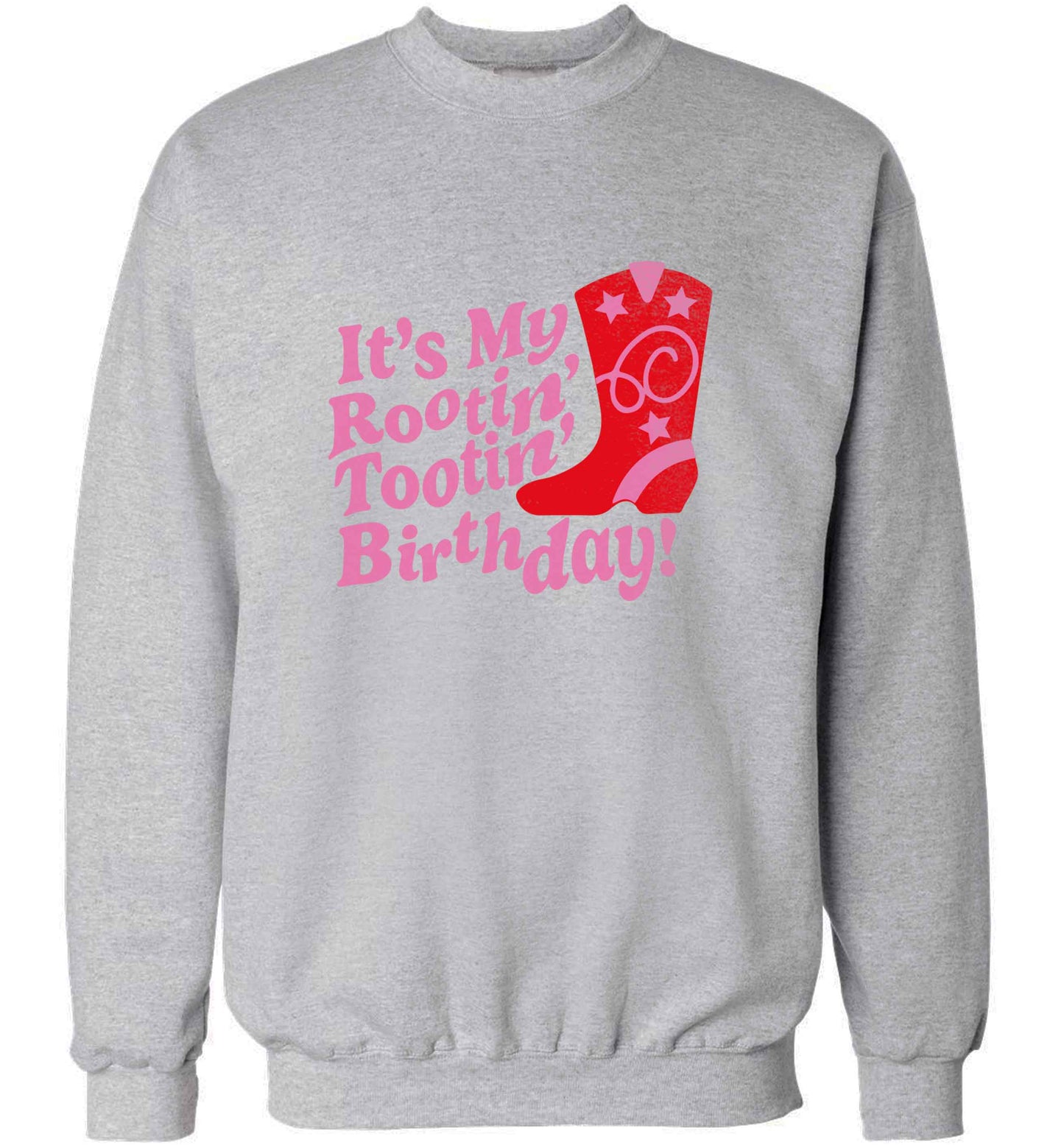 It's my rootin' tootin' birthday! adult's unisex grey sweater 2XL