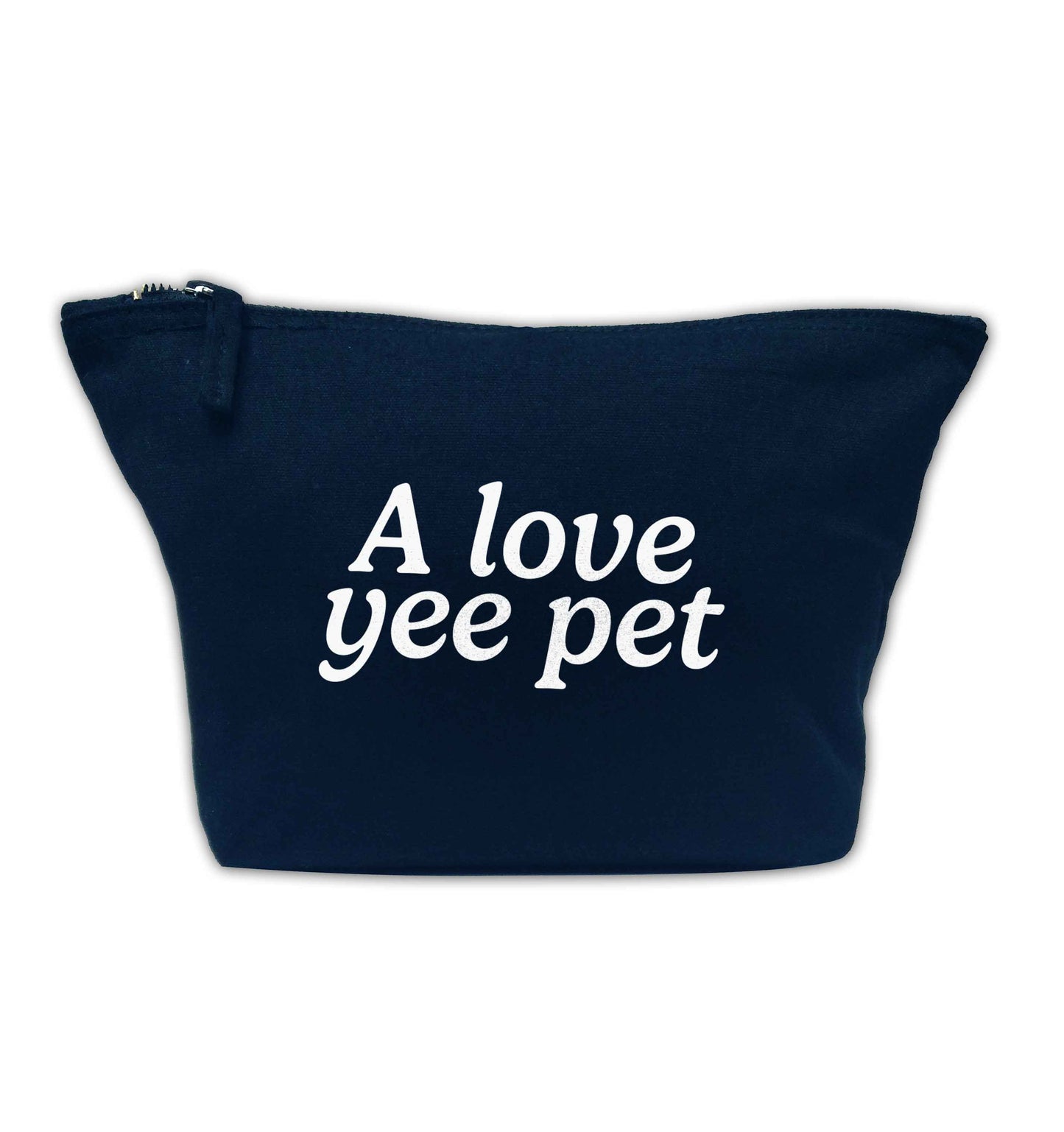 A love yee pet navy makeup bag
