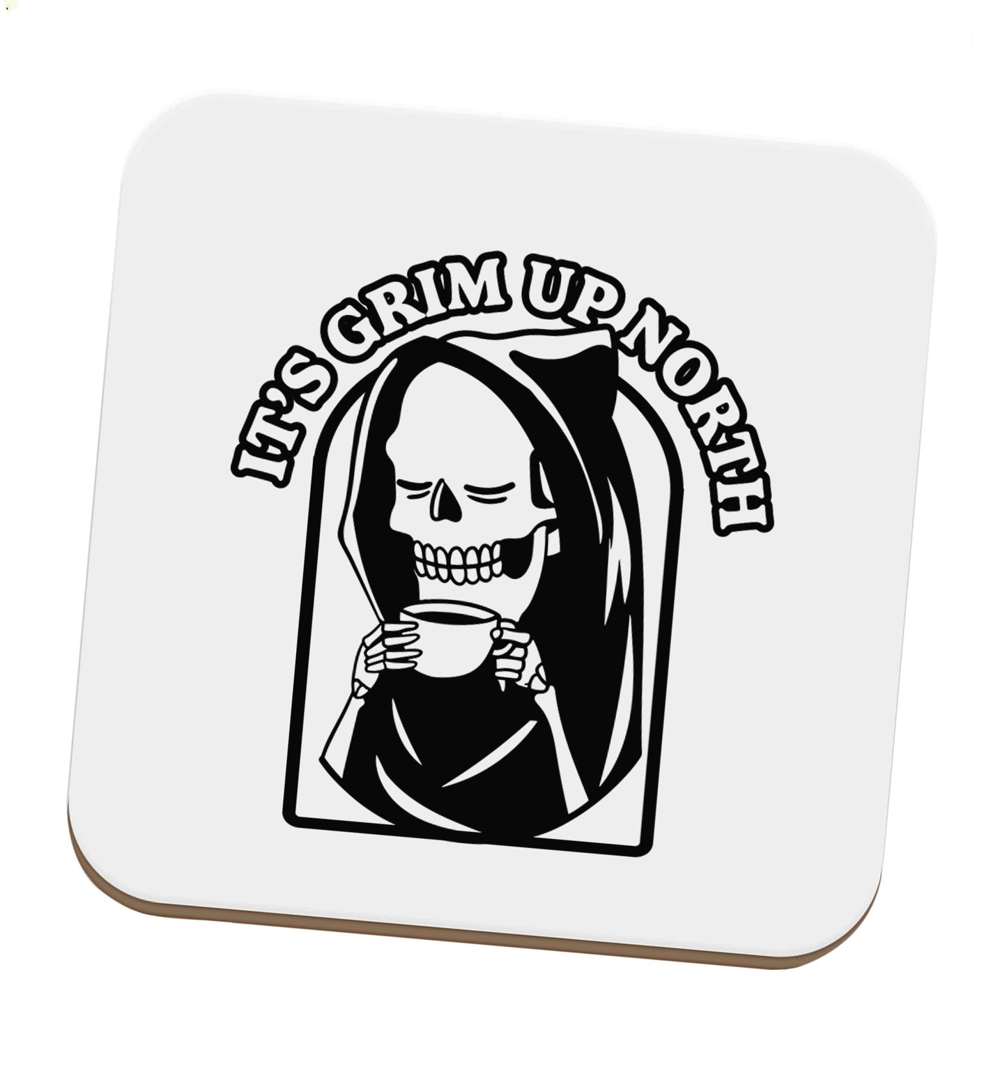 It's grim up North set of four coasters