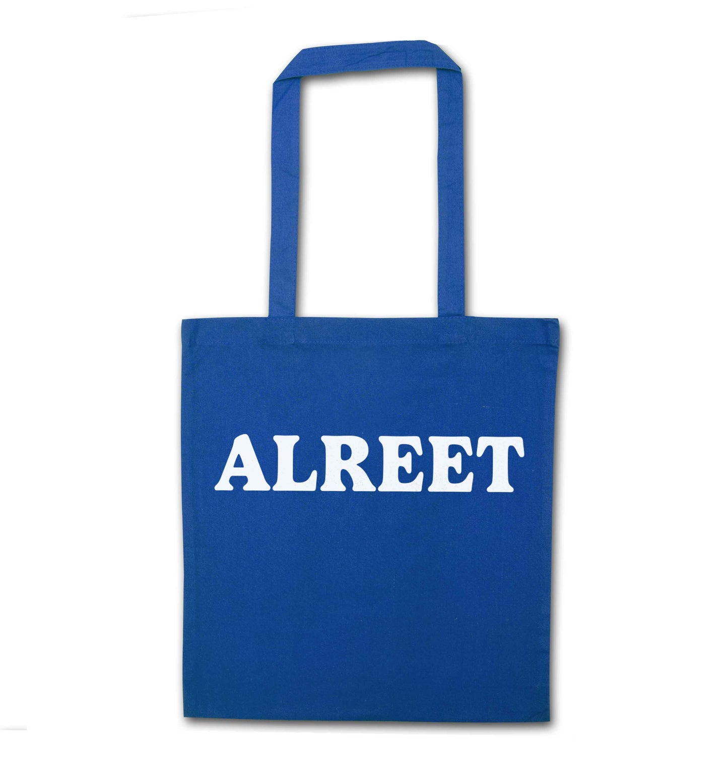 Alreet blue tote bag