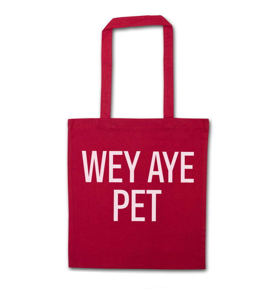 Wey Aye Pet red tote bag