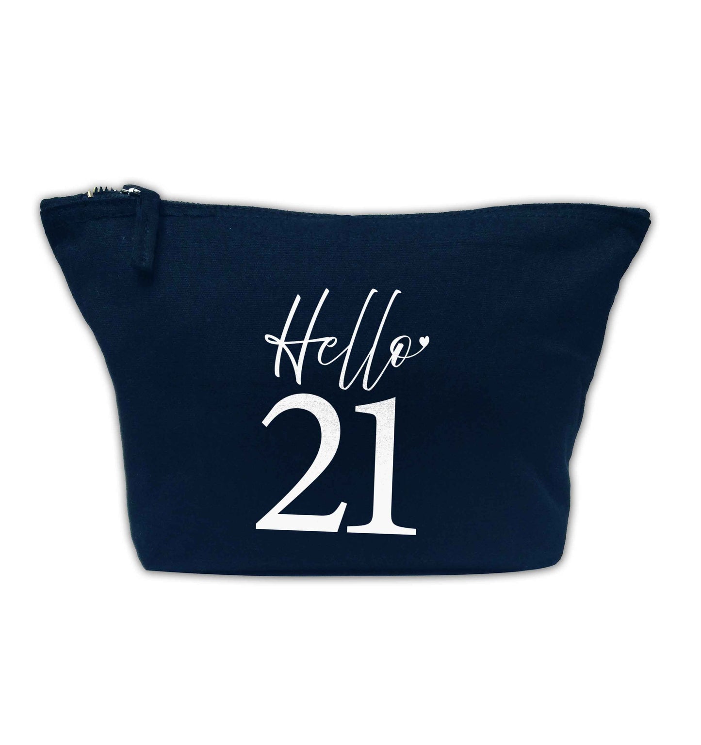 Hello 21 navy makeup bag