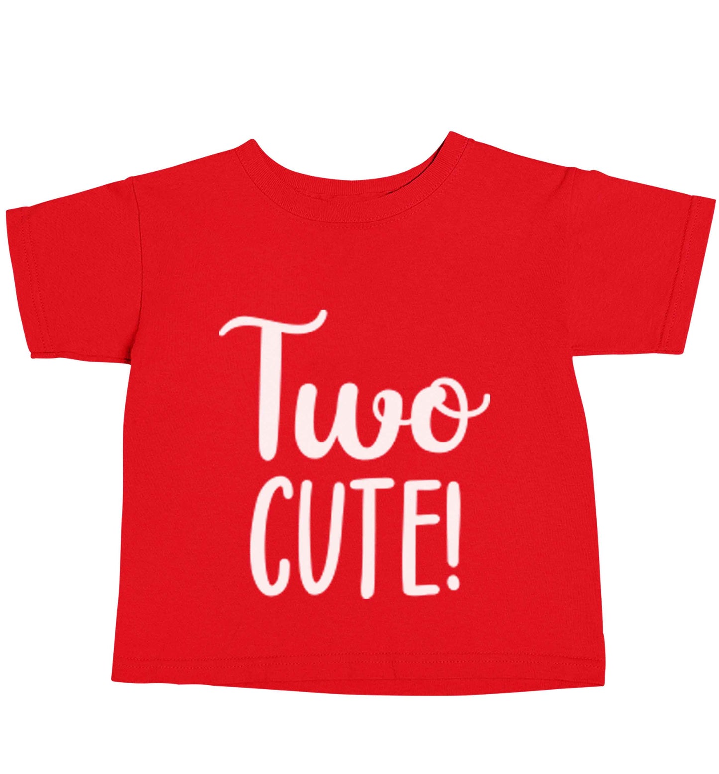 Two cute red baby toddler Tshirt 2 Years