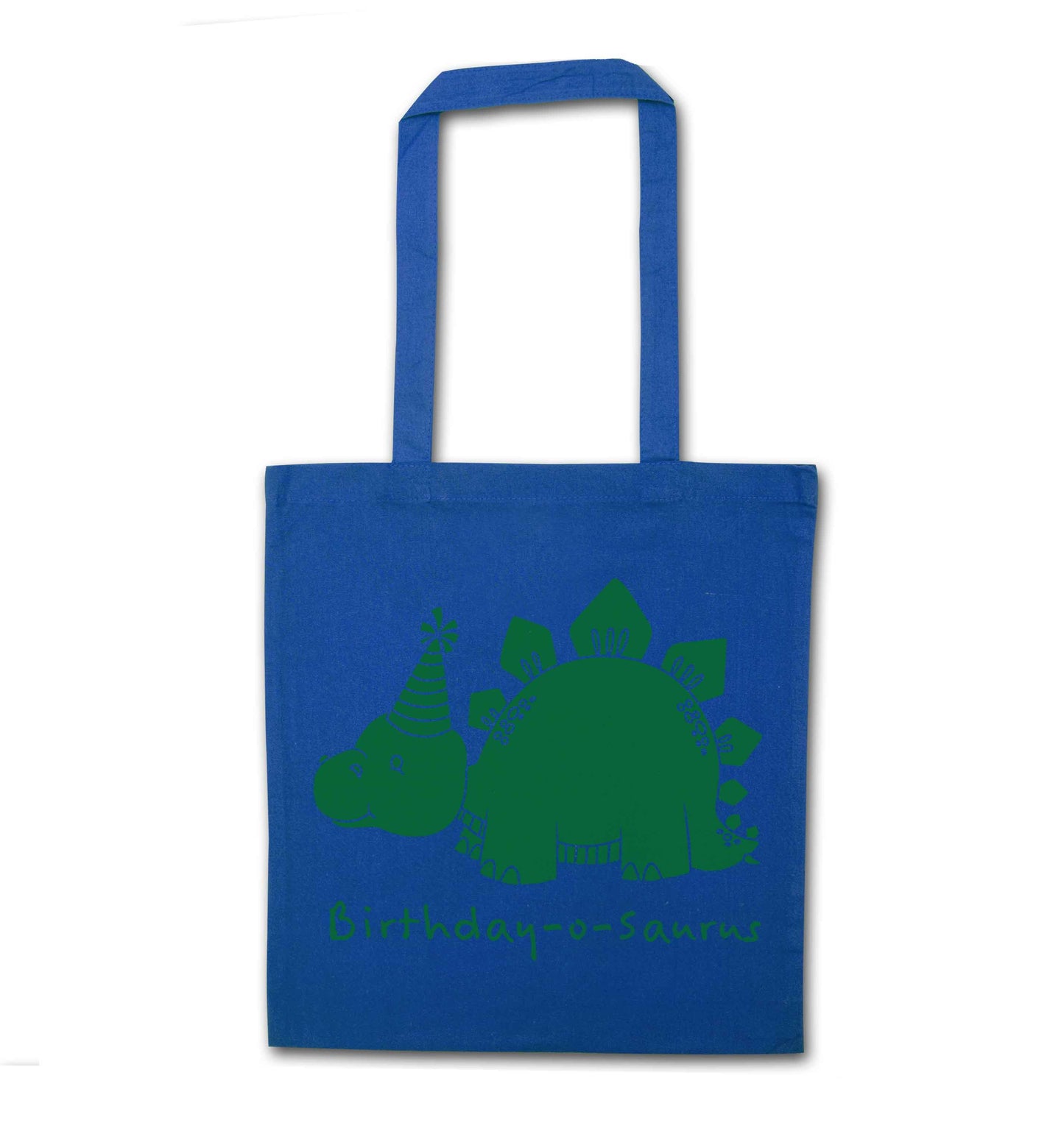 Birthday-o-saurus blue tote bag