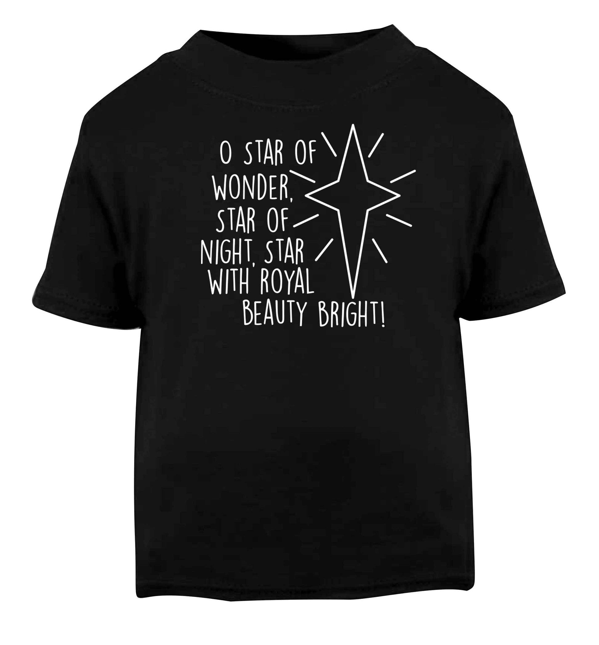 Oh star of wonder star of night, star with royal beauty bright Black baby toddler Tshirt 2 years
