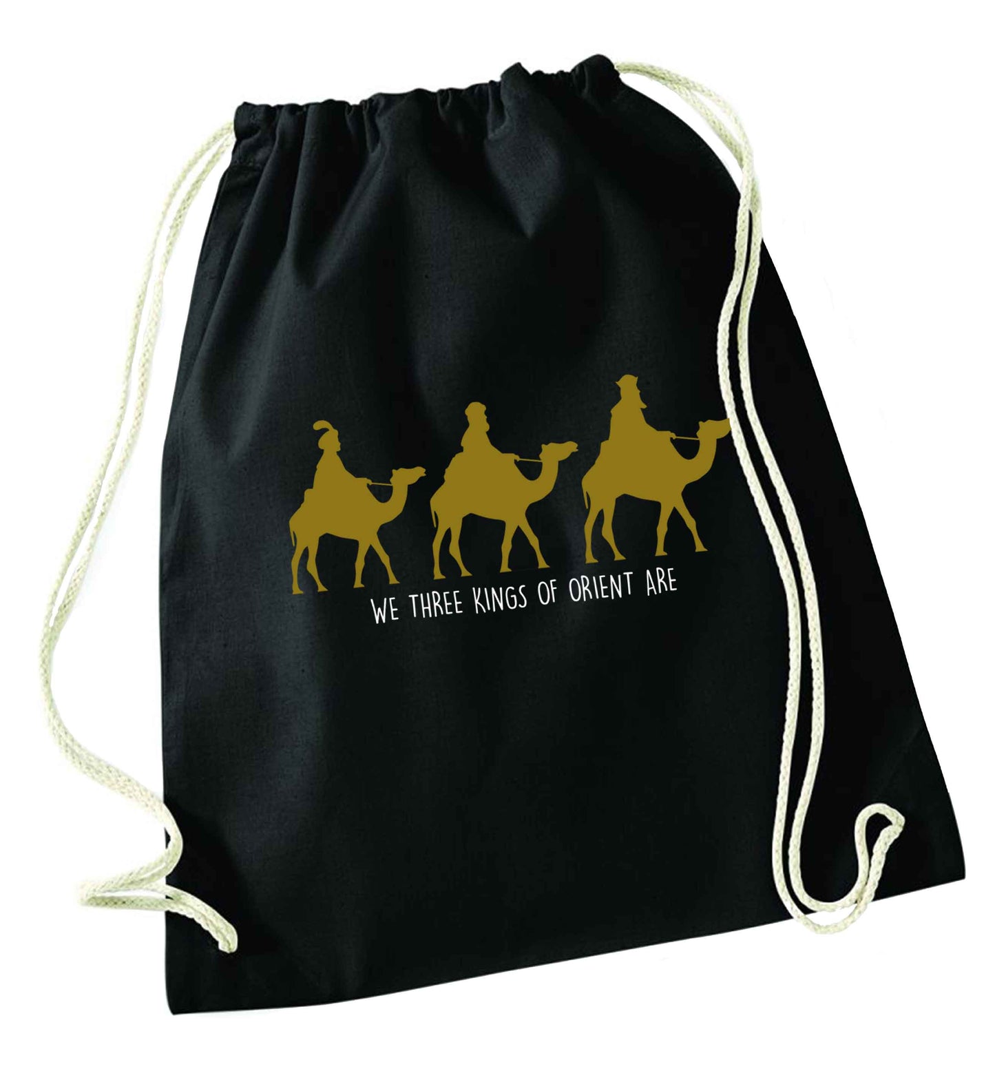 We three kings of orient are black drawstring bag