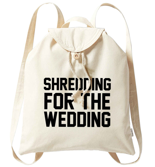 Get motivated and get fit for your big day! Our workout quotes and designs will get you ready to sweat! Perfect for any bride, groom or bridesmaid to be!  organic cotton backpack tote with wooden buttons in natural