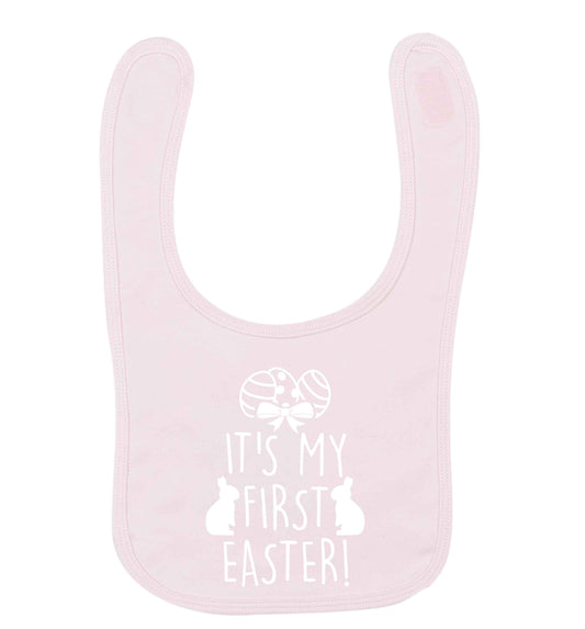 It's my first Easter pale pink baby bib
